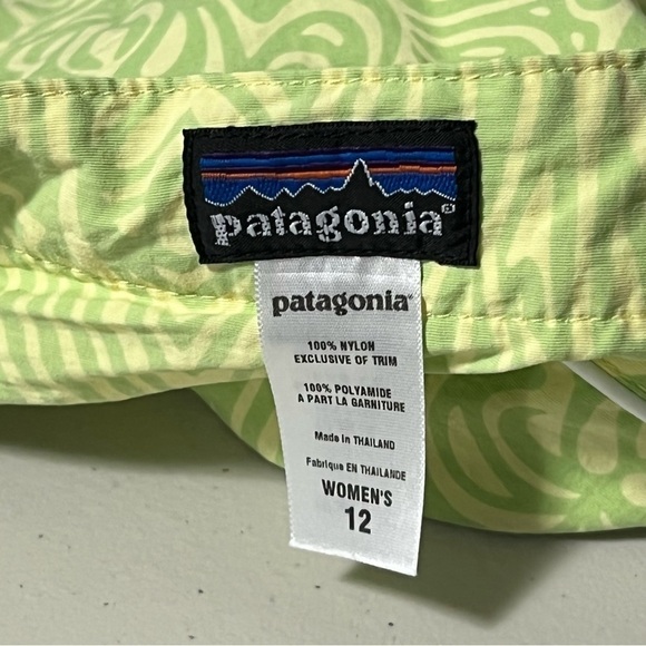 Patagonia Button Out Boardie Wrap Skirt Yellow / Green - Picture 3 of 5